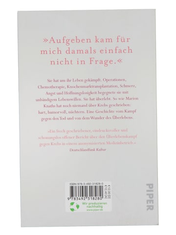 PIPER Biographie "Vom Krebs gebissen"