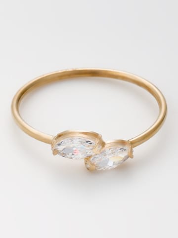 OR ÉCLAT Złoty pierścionek "Fiona" z cyrkoniami