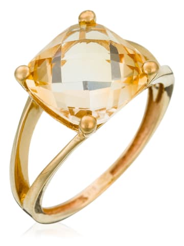 OR ÉCLAT Gouden ring "Danaïs" met topaas