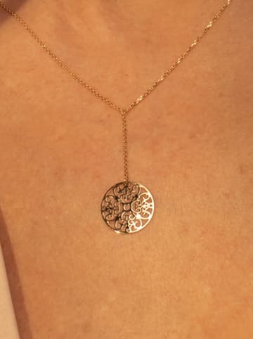 OR ÉCLAT Vergulde zilveren ketting "Rosace pendante" - (L)42 cm