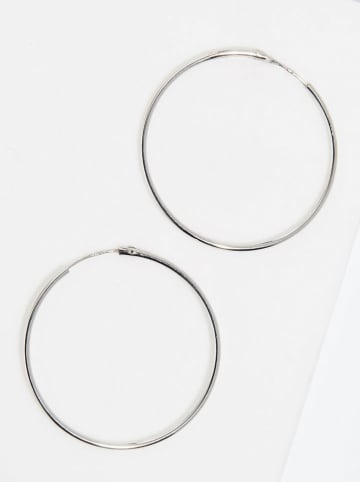 OR ÉCLAT Weißgold-Creolen "Créoles lisses"