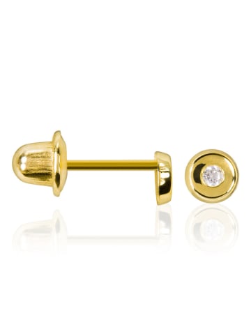OR ÉCLAT Gold-Ohrstecker "Rond" mit Edelsteinen