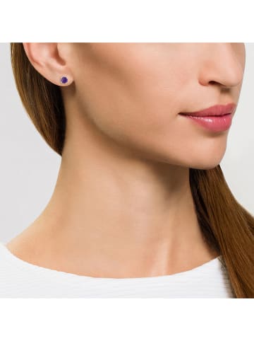 OR ÉCLAT Gold-Ohrstecker "Puces Améthyste" mit Edelsteinen