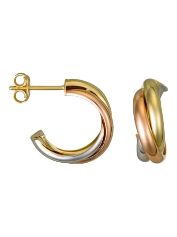 OR ÉCLAT Złote kolczyki-kreole "Créoles tri Or"