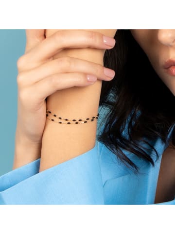 OR ÉCLAT Gouden armband "Double Amada Noir"