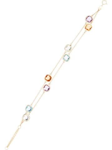 OR ÉCLAT Złota bransoletka "Multicolore" z kamieniami szlachetnymi