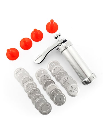 InnovaGoods 2-in-1 koekjespers zilverkleurig