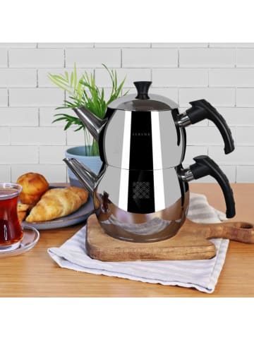 InnovaGoods 2-delige set: roestvrijstalen theepotten "Modernist"