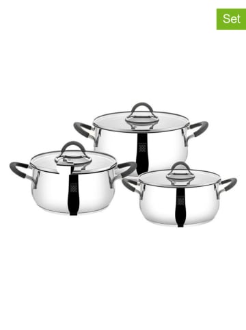 InnovaGoods 6-delige roestvrijstalen pannenset "Modernist"