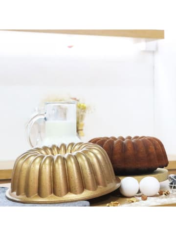 InnovaGoods Guglhupfform ''Fun Cooking'' in Gold - Ø 25 cm