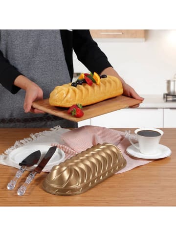 InnovaGoods Batoncakevorm "Fun Cooking" goudkleurig - (L)35 x (B)15 cm