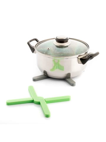 InnovaGoods Podkładki (2 szt.) w kolorze zielonym i szarym pod garnek - Ø 20 cm