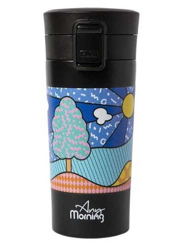 InnovaGoods Kubek termiczny "BA21522" w kolorze czarnym ze wzorem - 380 ml