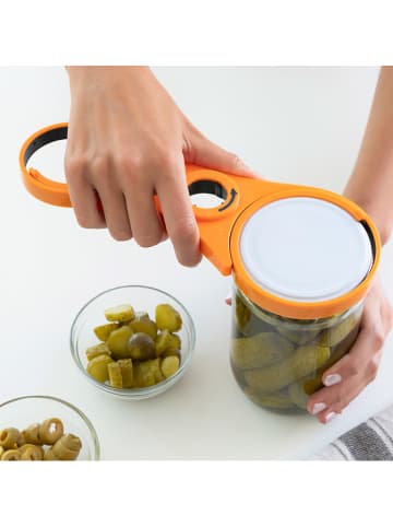 InnovaGoods Wielofunkcyjny otwieracz 5w1 w kolorze pomarańczowym - 9 x 24,5 x 2 cm