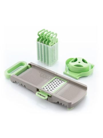 InnovaGoods 6in1-Reibe in Grau/ Grün - (B)16 x (H)14,5 x (T)14 cm