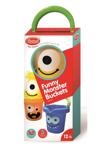 GOWI 3-delige set: emmer "Lustige Monster" - vanaf 12 maanden