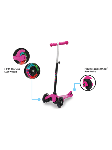 Jamara Roller "KickLight" in Pink/ Schwarz - ab 6 Jahren