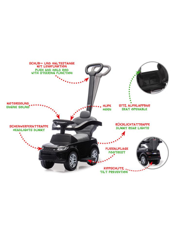 Jamara Jeździk 3w1 "Land Rover Discovery" w kolorze czarnym - 12 m+