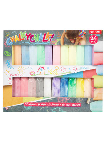 Toi-Toys Stoepkrijt "Chalky Chalk" - 24 stuks - vanaf 24 maanden