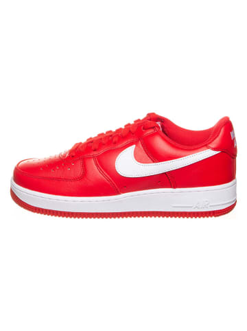Nike Sportswear Skórzane sneakersy "Air Force 1 Low Retro" w kolorze czerwonym