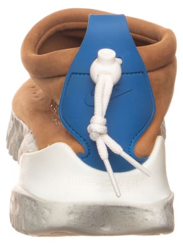 Nike Sportswear Leder-Slipper "Nike X Undercover Moc Flow" in Hellbraun/ Blau
