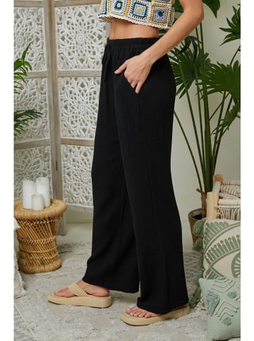 Le Monde du Lin Leinen-Hose in Schwarz