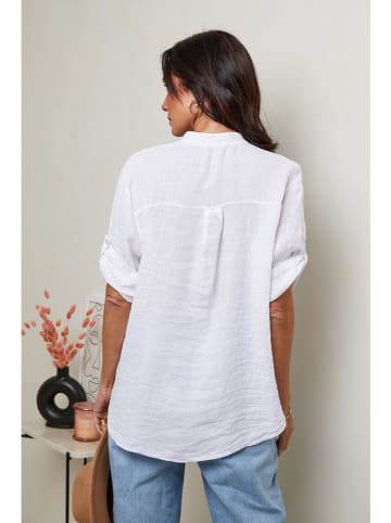 Le Monde du Lin Leinen-Hemd in Weiß