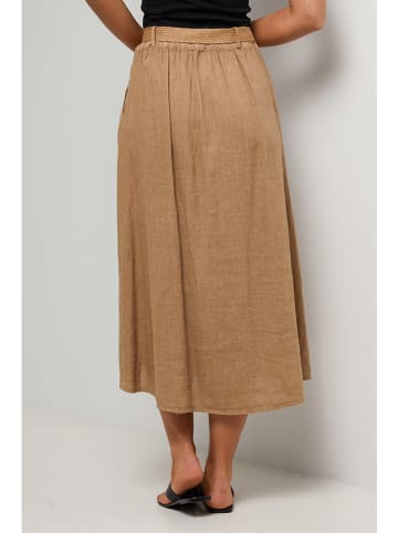Le Monde du Lin Spódnica w kolorze jasnobrązowym