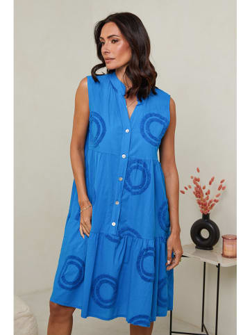 Le Monde du Lin Leinen-Kleid in Blau