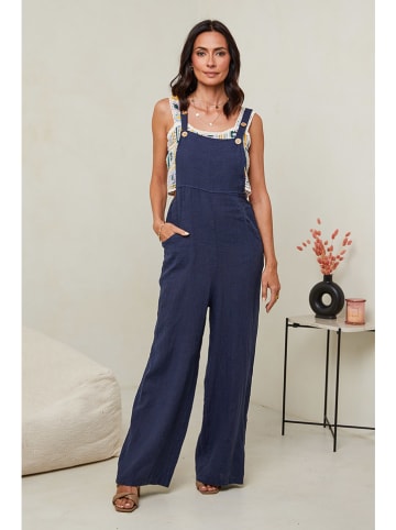 Le Monde du Lin Leinen-Latzhose in Dunkelblau