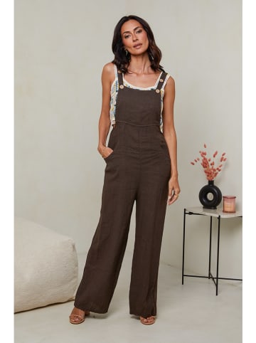 Le Monde du Lin Leinen-Latzhose in Braun