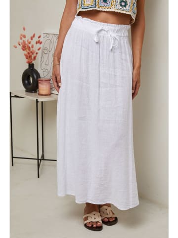 Le Monde du Lin Leinen-Rock in Weiß