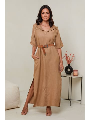 Le Monde du Lin Linnen jurk camel