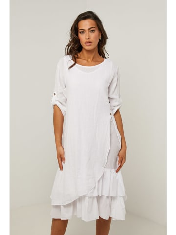 Le Monde du Lin Leinen-Kleid in Weiß