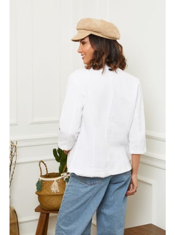 Le Monde du Lin Leinen-Blazer in Weiß