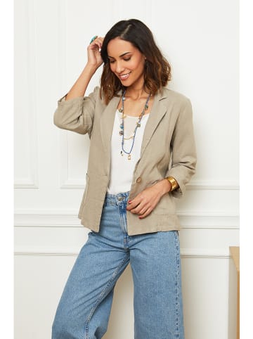 Le Monde du Lin Leinen-Blazer in Taupe