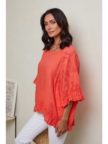 Le Monde du Lin Linnen blouse oranje