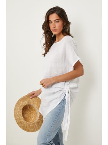 Le Monde du Lin Leinen-Tunika in Weiß