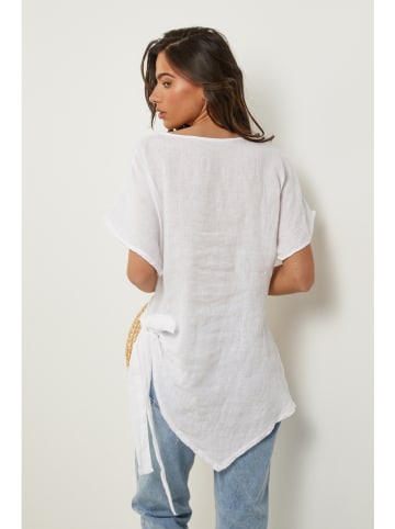 Le Monde du Lin Linnen tuniek wit