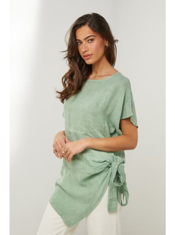 Le Monde du Lin Leinen-Tunika in Grün