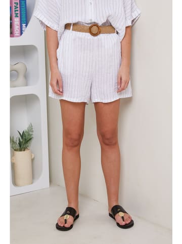 Rodier Lin Lniane szorty w kolorze białym