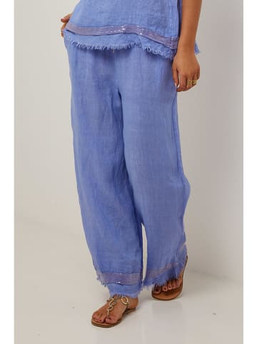 Le Monde du Lin Linnen broek blauw