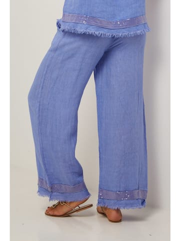 Le Monde du Lin Linnen broek blauw