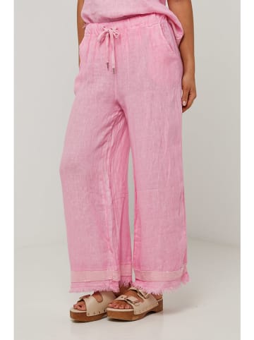 Le Monde du Lin Linnen broek lichtroze
