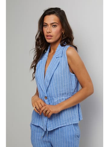 Le Monde du Lin Lniana kamizelka w kolorze błękitnym