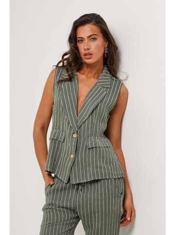 Le Monde du Lin Lniana kamizelka w kolorze khaki