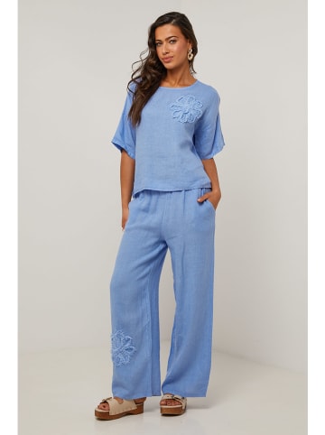 Le Monde du Lin Leinen-Bluse in Hellblau