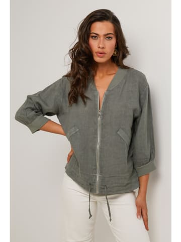 Le Monde du Lin Linnen blouson grijs