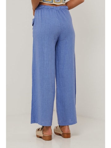 Le Monde du Lin Linnen broek blauw