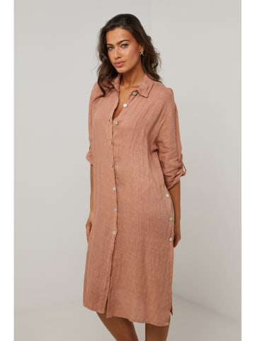 Le Monde du Lin Linnen jurk oudroze